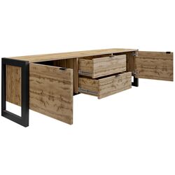 Тумба РТВ Mirjan24 Tardei/Berizo 160 (Wotan Oak/Black) Thumb