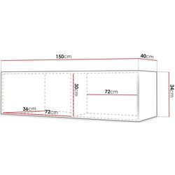 Тумба РТВ Mirjan24 Terospito 150/Waldi Ramiro 150 (White) Thumb
