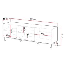 Tumba pentru TV Mirjan24 Tilderi/Vamos 150 (Wotan Oak) Thumb