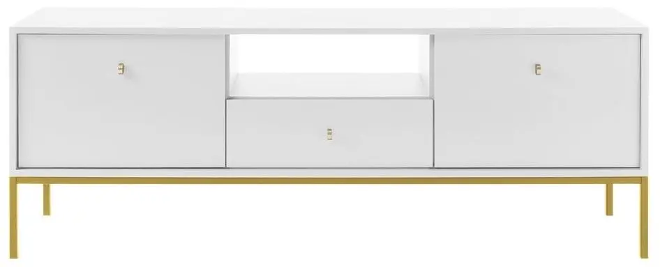 Тумба РТВ Mirjan24 Tonkor TRTV154/Mono MRTV154 (White/Gold) - 3