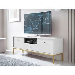 Tumba pentru TV Mirjan24 Tonkor TRTV154/Mono MRTV154 (White/Gold)