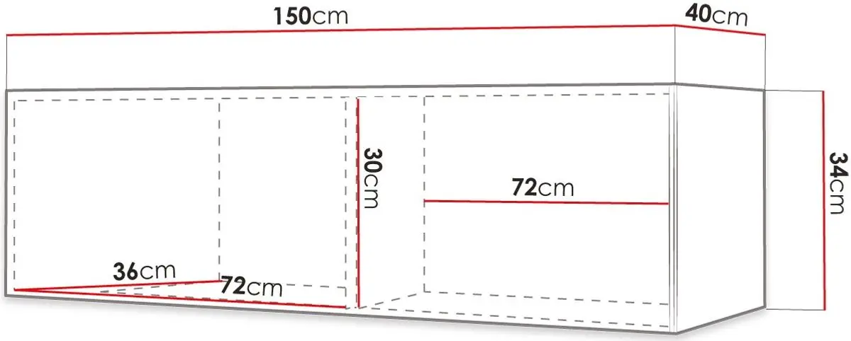 Тумба РТВ Mirjan24 Towiro Slim 150/Waldi Riflo Slim 150 (White) - 2