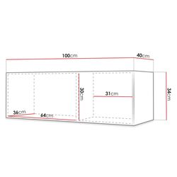 Тумба РТВ Mirjan24 Towiro Slim I/Waldi Riflo Slim 100 (Black) Thumb