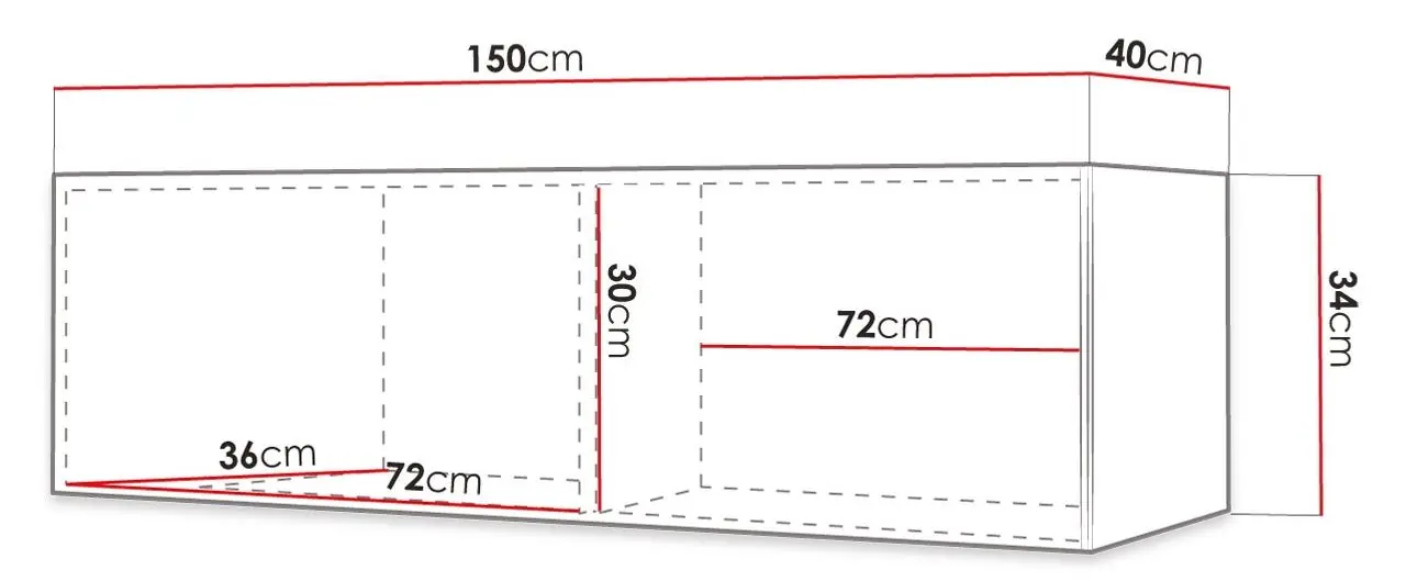 Тумба РТВ Mirjan24 Towiro Slim I/Waldi Riflo Slim 150 (White) - 3