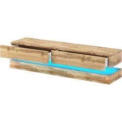 Tumba pentru TV Mirjan24 Valentino/Fly LED (White/White Gloss) Thumb