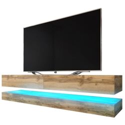 Тумба РТВ Mirjan24 Valentino/Fly с LED подсветкой 140 (Wotan Oak)