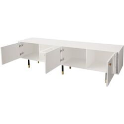 Тумба РТВ Mirjan24 Wiastan/Cristal 03 180 c LED подсветкой (Black/Black Gloss) Thumb