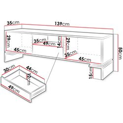 Тумба РТВ Mirjan24 Zantico/Tanir (White/Walnut) Thumb