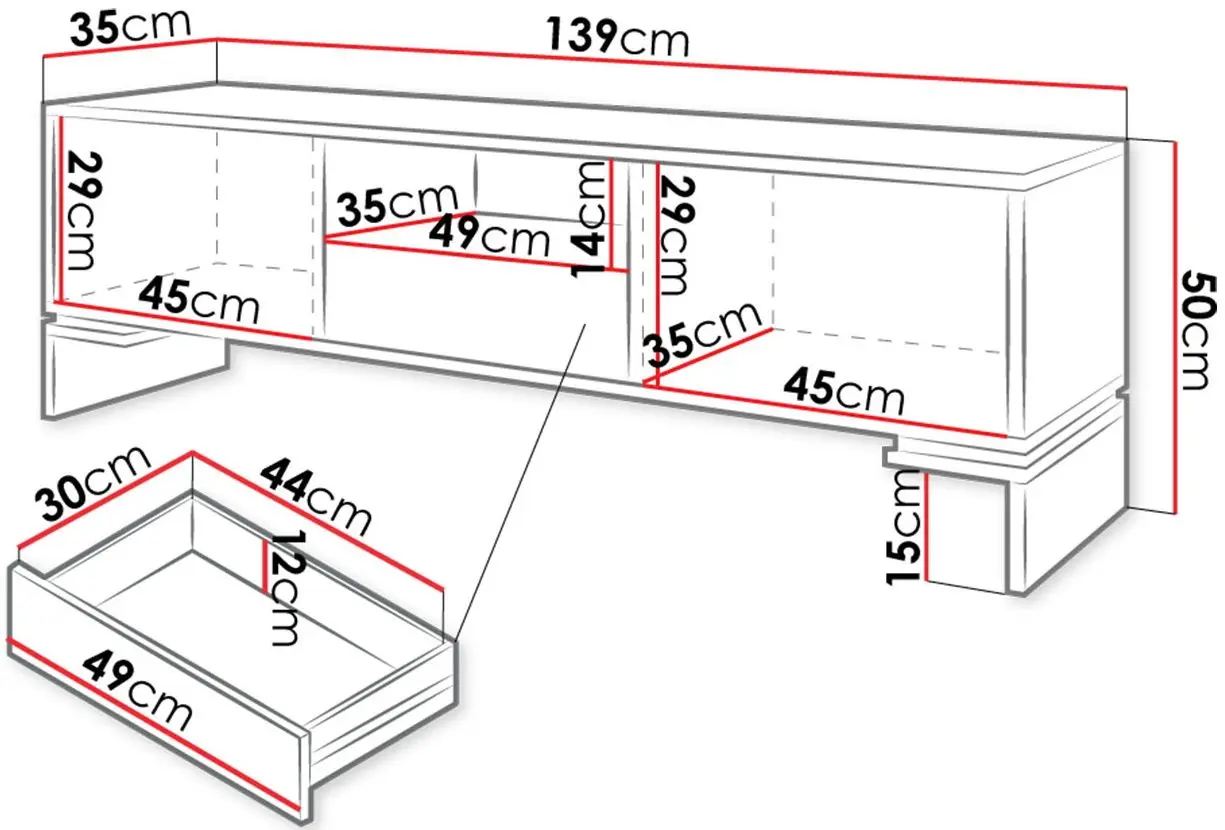 Тумба РТВ Mirjan24 Zantico/Tanir (White/Walnut) - 4