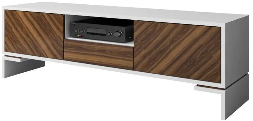 Тумба РТВ Mirjan24 Zantico/Tanir (White/Walnut)