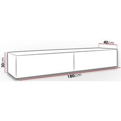 Тумба РТВ Mirjan24 Zigo/Vigo 180 (Black/Black Gloss) Thumb