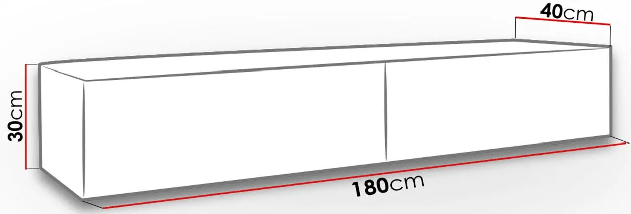 Тумба РТВ Mirjan24 Zigo/Vigo 180 (White/White Gloss) - 4