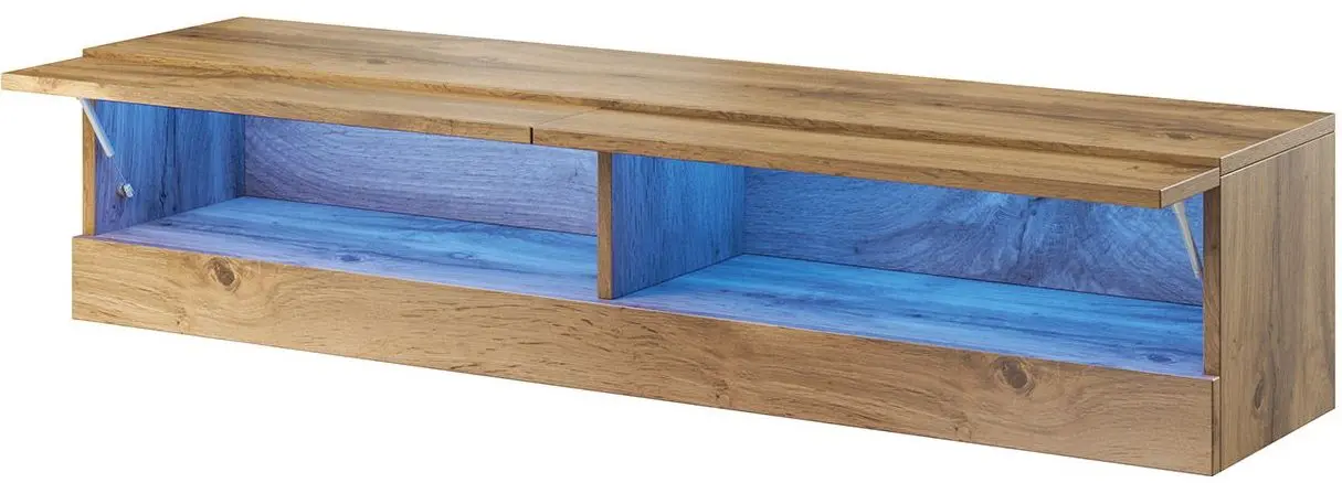 Tumba pentru TV Mirjan24 Zigo/Vigo New LED (White/White Gloss) - 4