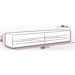 Тумба РТВ Mirjan24 Zigo/Vigo New 180 (White/White Gloss) Thumb