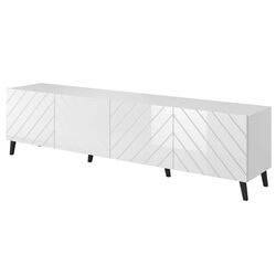 Tumba pentru TV Mirjan24 Zitok 200/Abeto 200 (White/White Gloss)