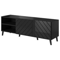 Comoda Mirjan24 Zitok/Cabinet Abeto 150 (Black Gloss/Black) Thumb