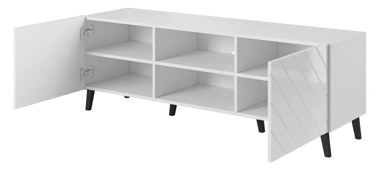 Comoda Mirjan24 Zitok/Cabinet Abeto 150 (Black Gloss/Black) - 5