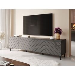 Tumba pentru TV Mirjan24 Zitok/Cabinet Abeto 200 (Graphite Gloss/Graphite) Thumb