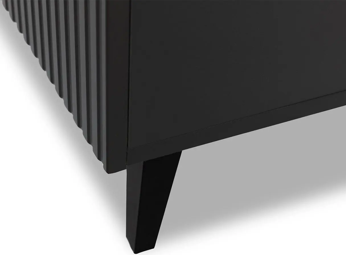 Tumba pentru TV cu biosemineu Mirjan24 Tilderi Grey 180/Vamos (Anthracite) - 5