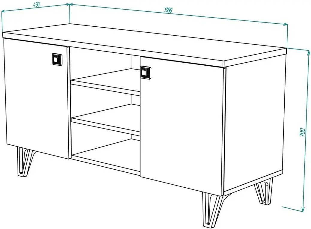 Tumba TV МЛ-Мебель Mira №15 130cm (White) - 3