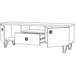 Tumba TV МЛ-Мебель Mira №7 140cm (White) Thumb