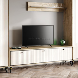 Tumba TV МЛ-Мебель Oskar №2 190m (Craft Oak Gray/Florence Oak)