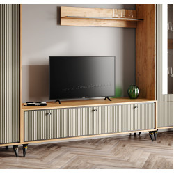 Tumba TV МЛ-Мебель Oskar №2 190m (Golden Oak/Dark Khaki Soft)