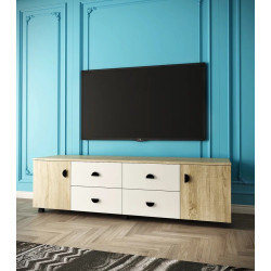 Tumba TV МЛ-Мебель Rio №14 180cm (Sonoma Oak/White) Thumb