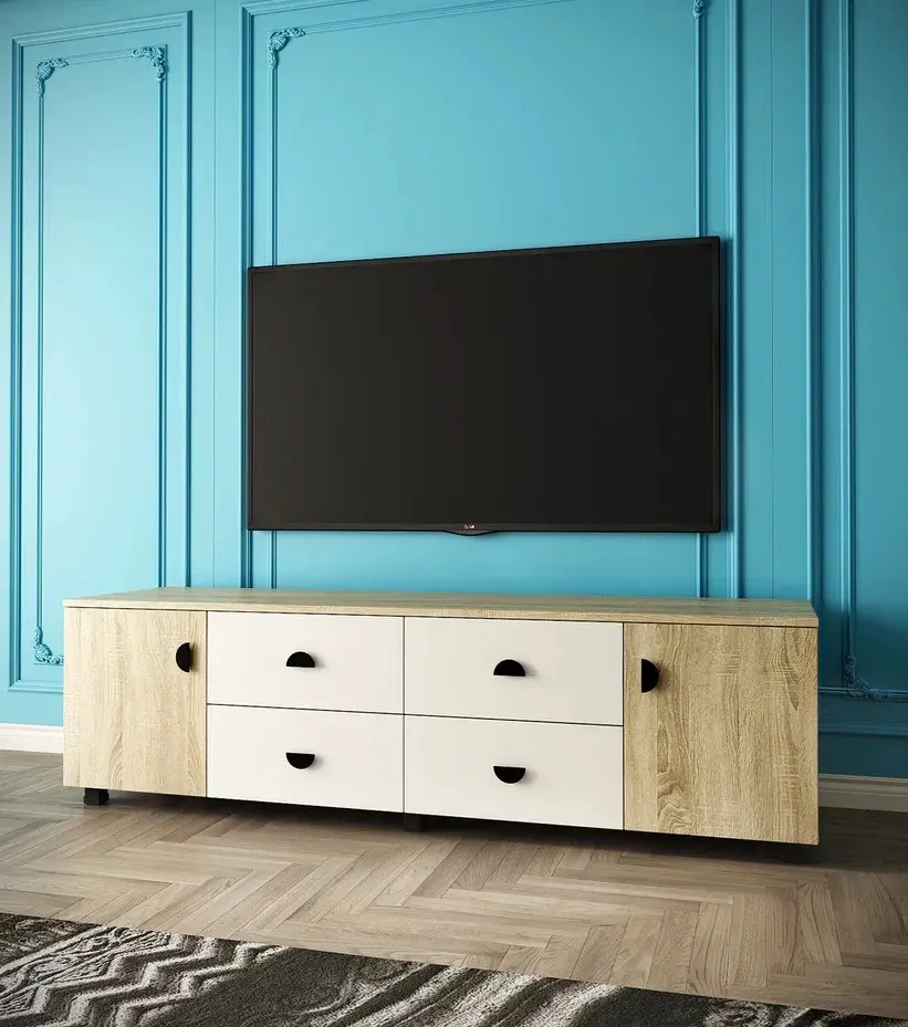 Tumba TV МЛ-Мебель Rio №14 180cm (Sonoma Oak/White) - 2