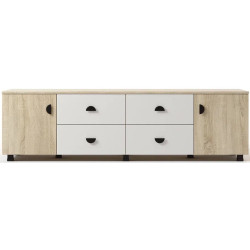 Tumba TV МЛ-Мебель Rio №14 180cm (Sonoma Oak/White) Thumb