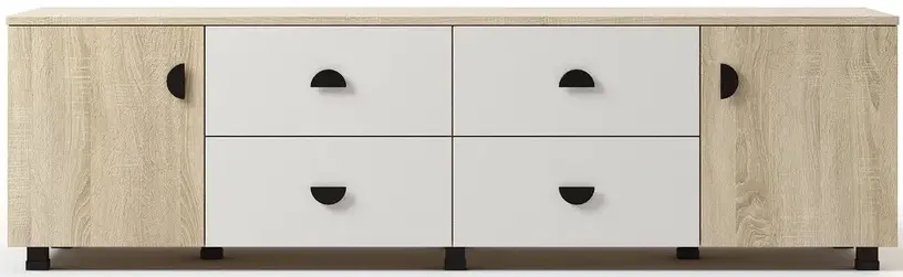 Tumba TV МЛ-Мебель Rio №14 180cm (Sonoma Oak/White) - 4