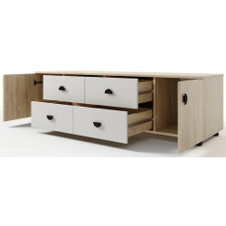 Tumba TV МЛ-Мебель Rio №14 180cm (Sonoma Oak/White) Thumb