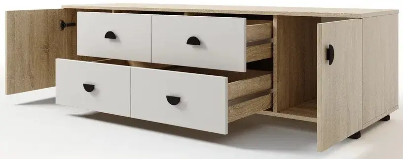 Tumba TV МЛ-Мебель Rio №14 180cm (Sonoma Oak/White) - 5