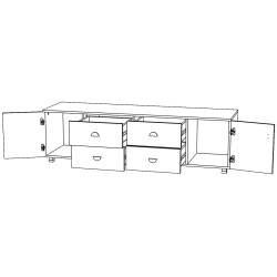 Tumba TV МЛ-Мебель Rio №14 180cm (Sonoma Oak/White) Thumb