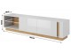 Tumba pentru TV Mobhaus City 187 (White/Grandson Oak/White Gloss)