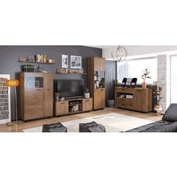 Tumba pentru TV Tempo Kondela Delis B (Bolzano Oak/Black) Thumb
