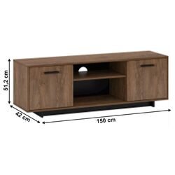 Tumba pentru TV Tempo Kondela Delis B (Bolzano Oak/Black) Thumb