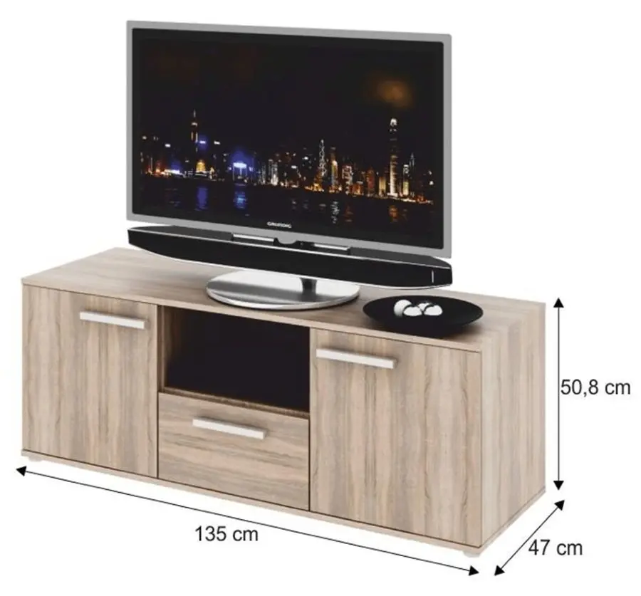 Tumba pentru TV Tempo Kondela Dunaj Typ 10 (Sonoma Oak)