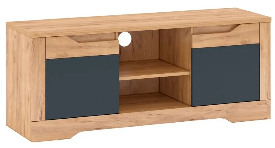 Tumba pentru TV Mobhaus Fidel B (Craft Oak Golden/Graphite Gray)