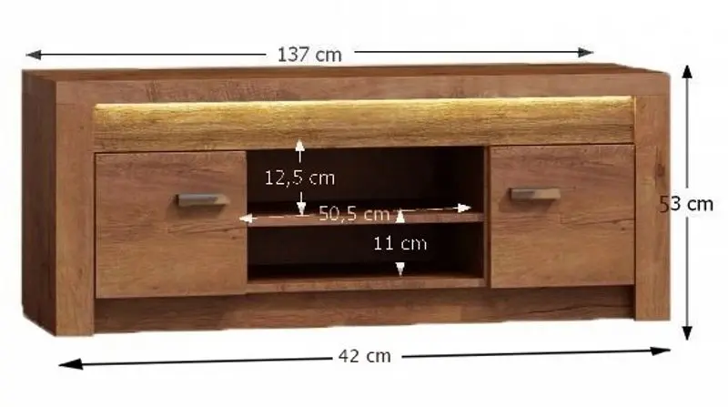 Tumba pentru TV Tempo Kondela Infinity I-09 (Ash Light)