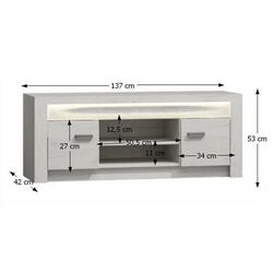 Тумба РТВ Tempo Kondela Infinity I-09 (Ash White) Thumb