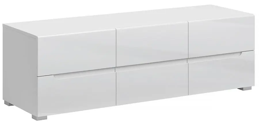 Tumba pentru TV Mobhaus Jolk 6S/140 (White/White Extra High Gloss)