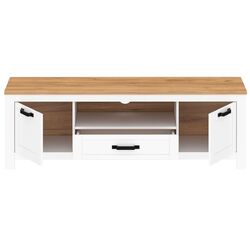 Тумба РТВ Tempo Kondela Lanzette B (White/Craft Oak Golden) Thumb