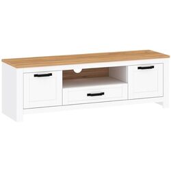 Tumba pentru TV Tempo Kondela Lanzette B (White/Craft Oak Golden)
