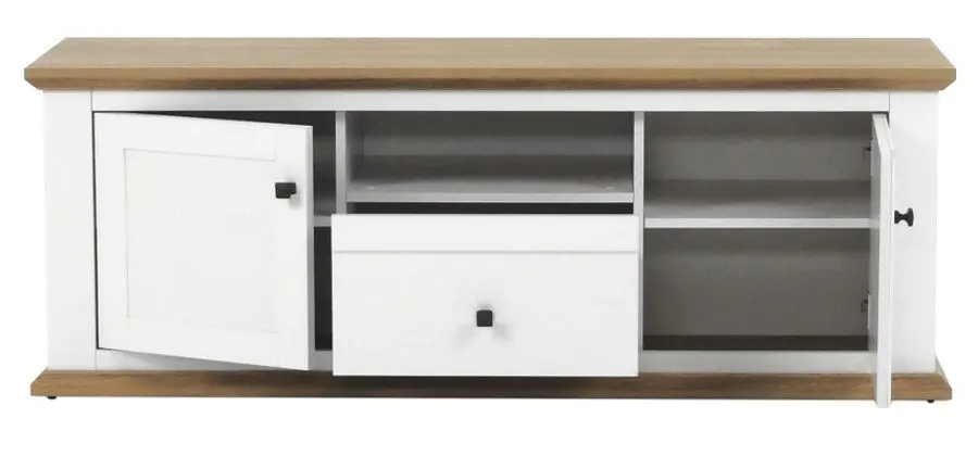 Tumba pentru TV Mobhaus Leon MZ15 (White/Grand Oak)