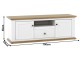 Тумба РТВ Mobhaus Leon MZ15 (White/Grand Oak)