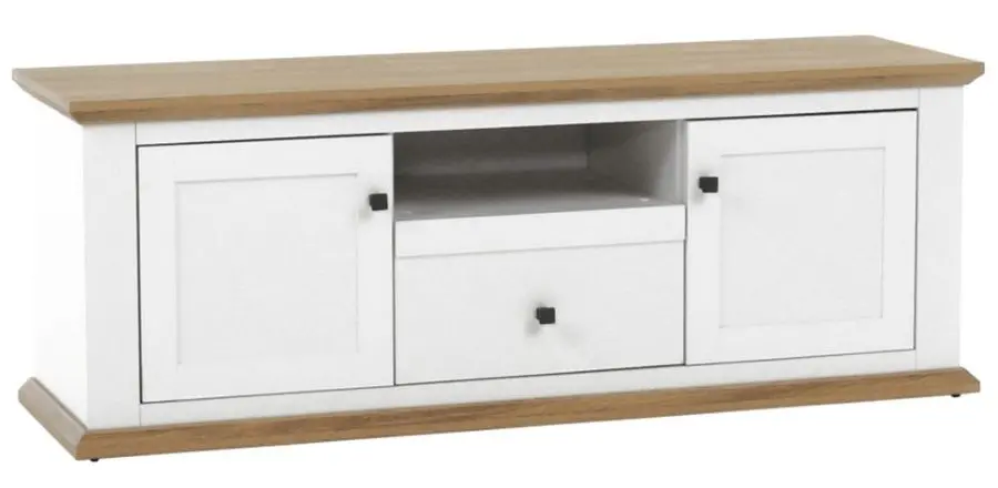 Tumba pentru TV Mobhaus Leon MZ15 (White/Grand Oak)