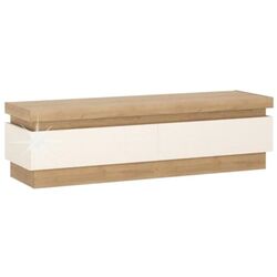 Тумба РТВ Tempo Kondela Leonardo 01 (Riviera Oak/White Extra High Gloss)