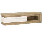 Tumba pentru TV Tempo Kondela Leonardo 02 (Riviera Oak/White Extra High Gloss)