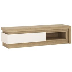 Тумба РТВ Tempo Kondela Leonardo 02 (Riviera Oak/White Extra High Gloss)